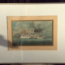 Lithografien Darstellungen von Kriegsschiffen 1